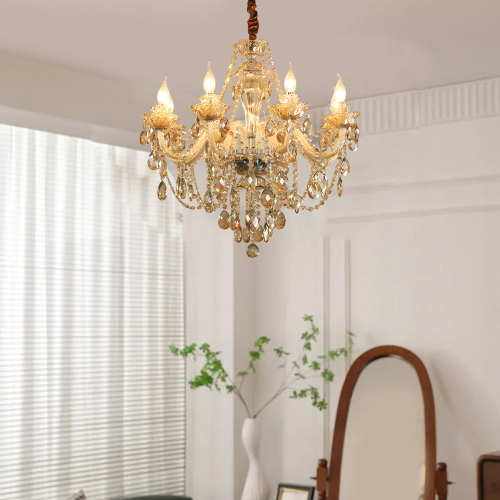 Chandelier in a formal room
