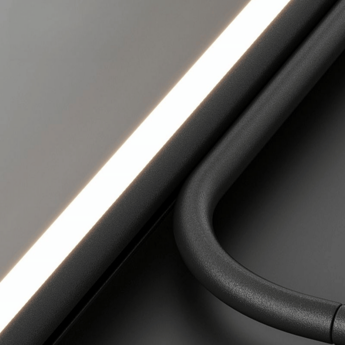 Matte Black Nordic Linear LED Pendant, Remote Dimmable