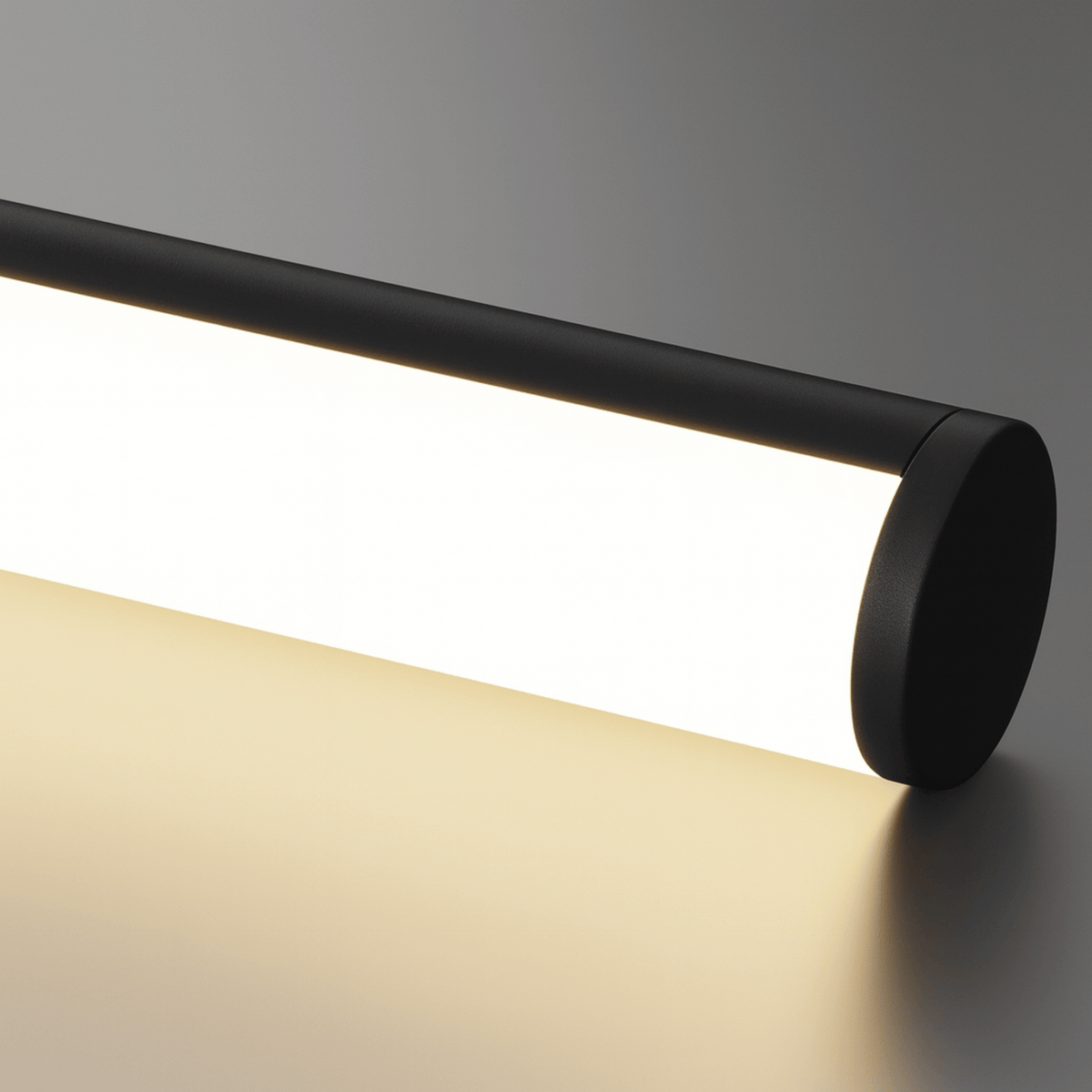 Matte Black Nordic Linear LED Pendant, Remote Dimmable