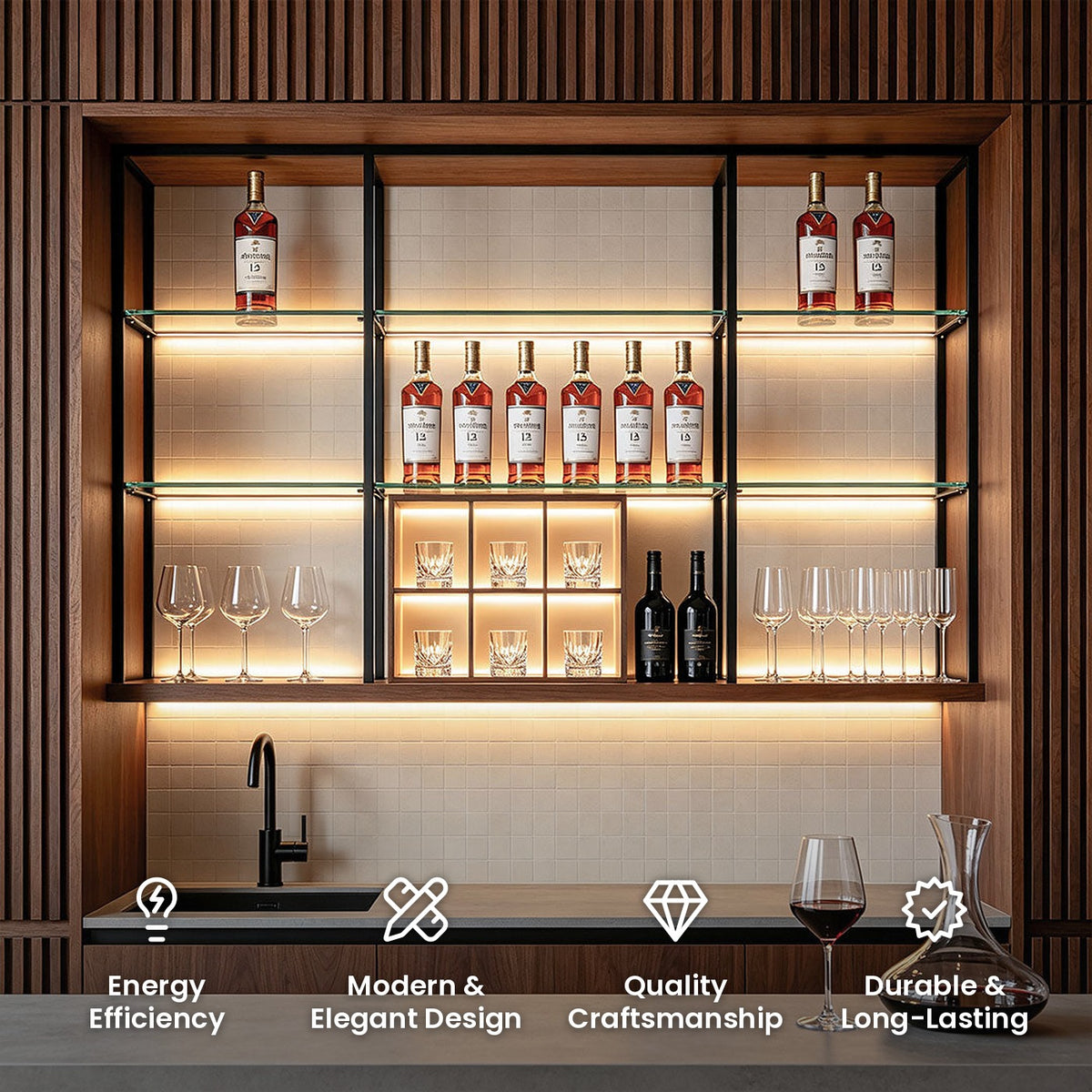 Recessed LED Strip Light: energy efficiency, modern and elegant design, quality craftsmanship, durable and long-lasting