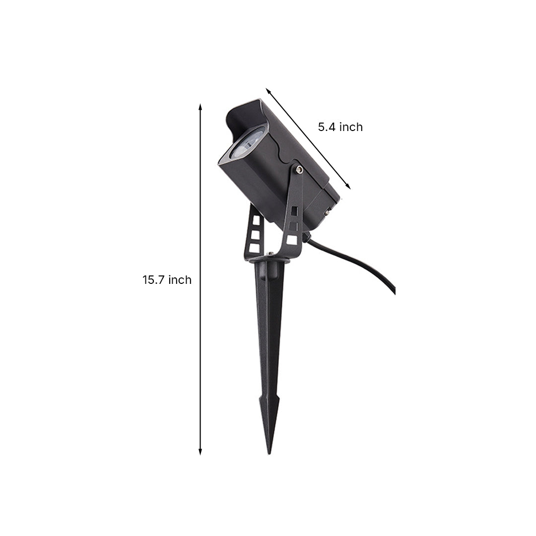 Die Cast Garden Spotlight, Black Adjustable Head Light