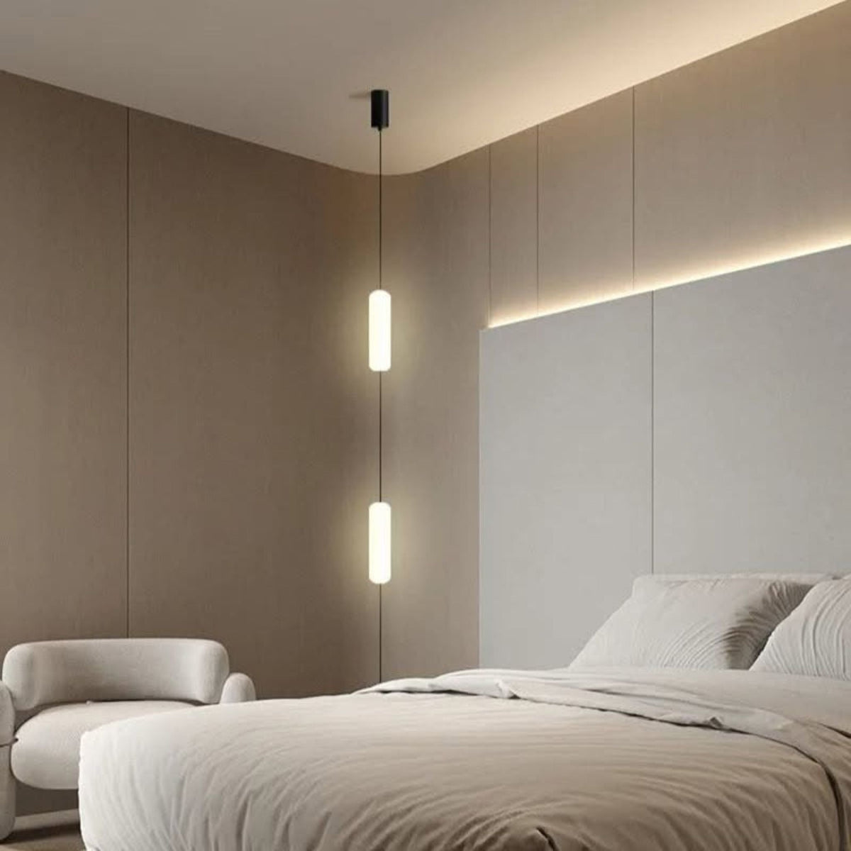 Floor to Ceiling Linear LED Tube Lamp, Minimal Pole Light