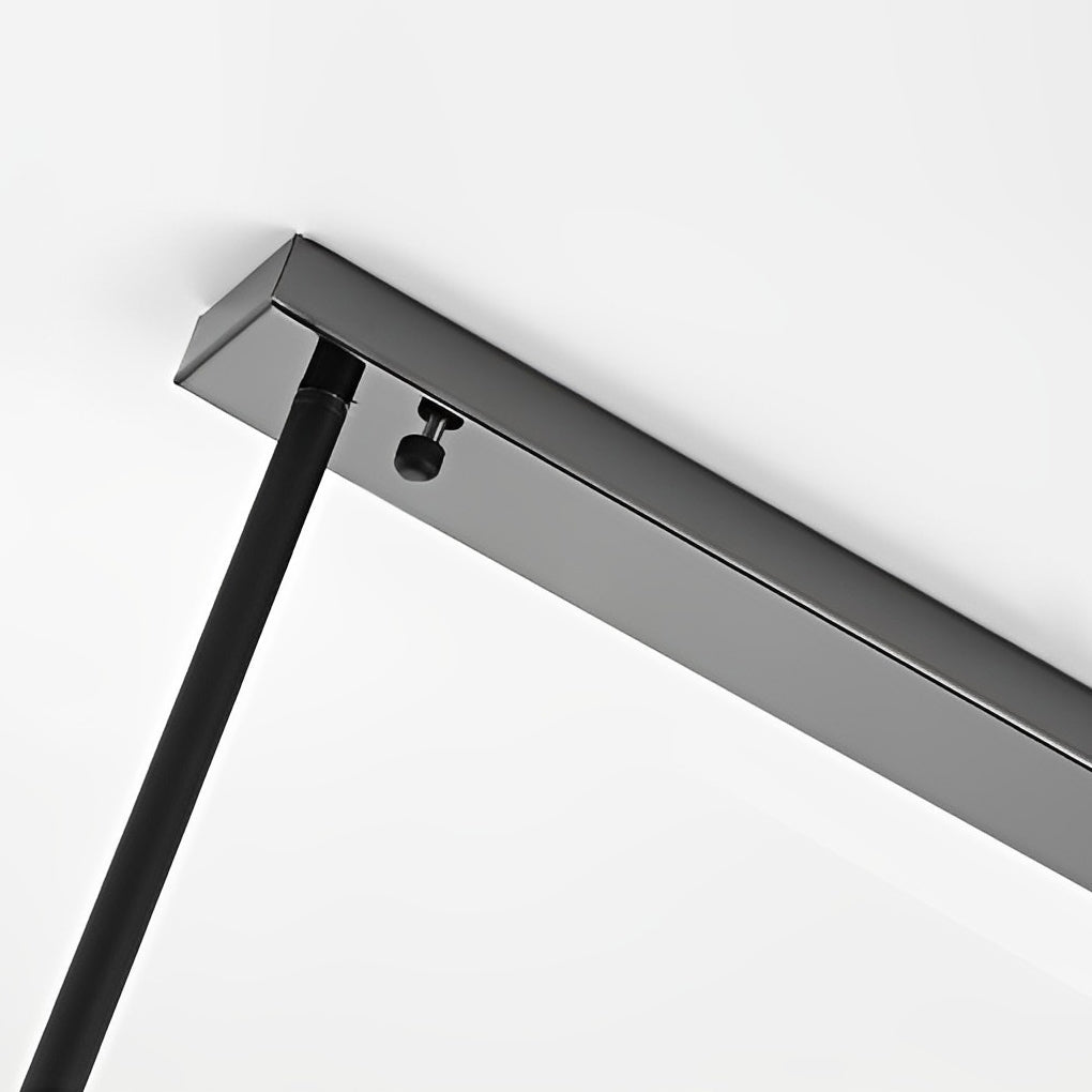 Smoke Gray Crystal Linear Chandelier, Modern Rectangular Island Light 9