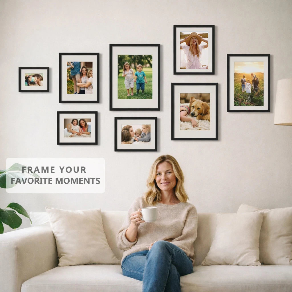 Black Aluminum Gallery Frame Set of 3