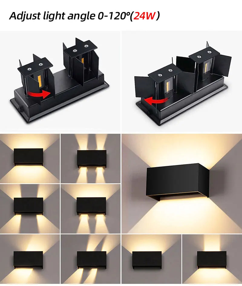 Up Down Aluminum Outdoor Wall Light
