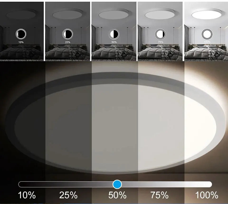 Smart WiFi Ceiling Light 24W 220V RGB Circular Ambient Lamp APP Control