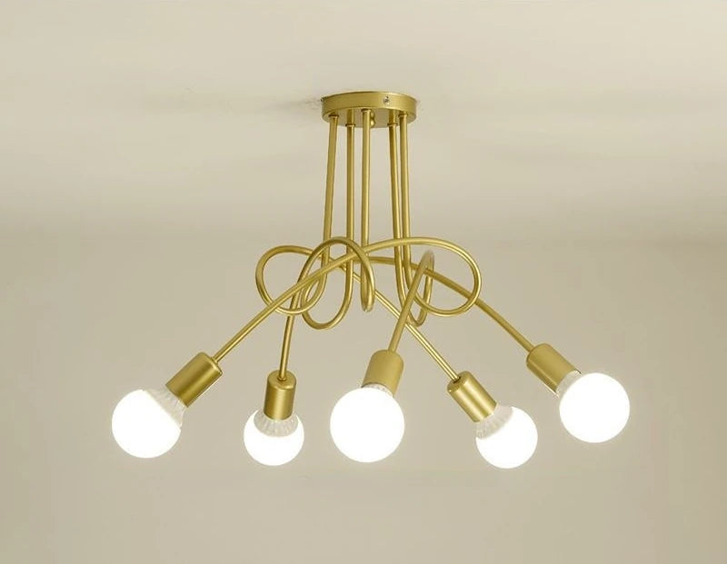 Wrought Iron Retro Cage Chandelier