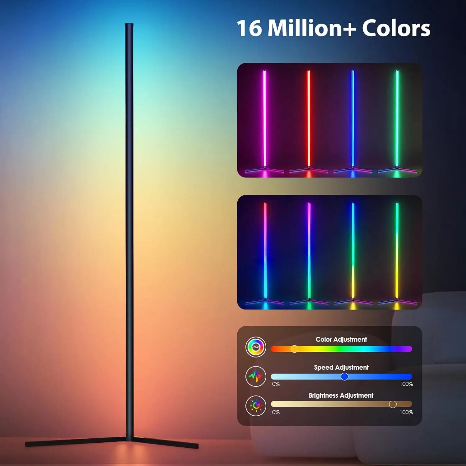 RGB Bluetooth Corner Floor Lamp