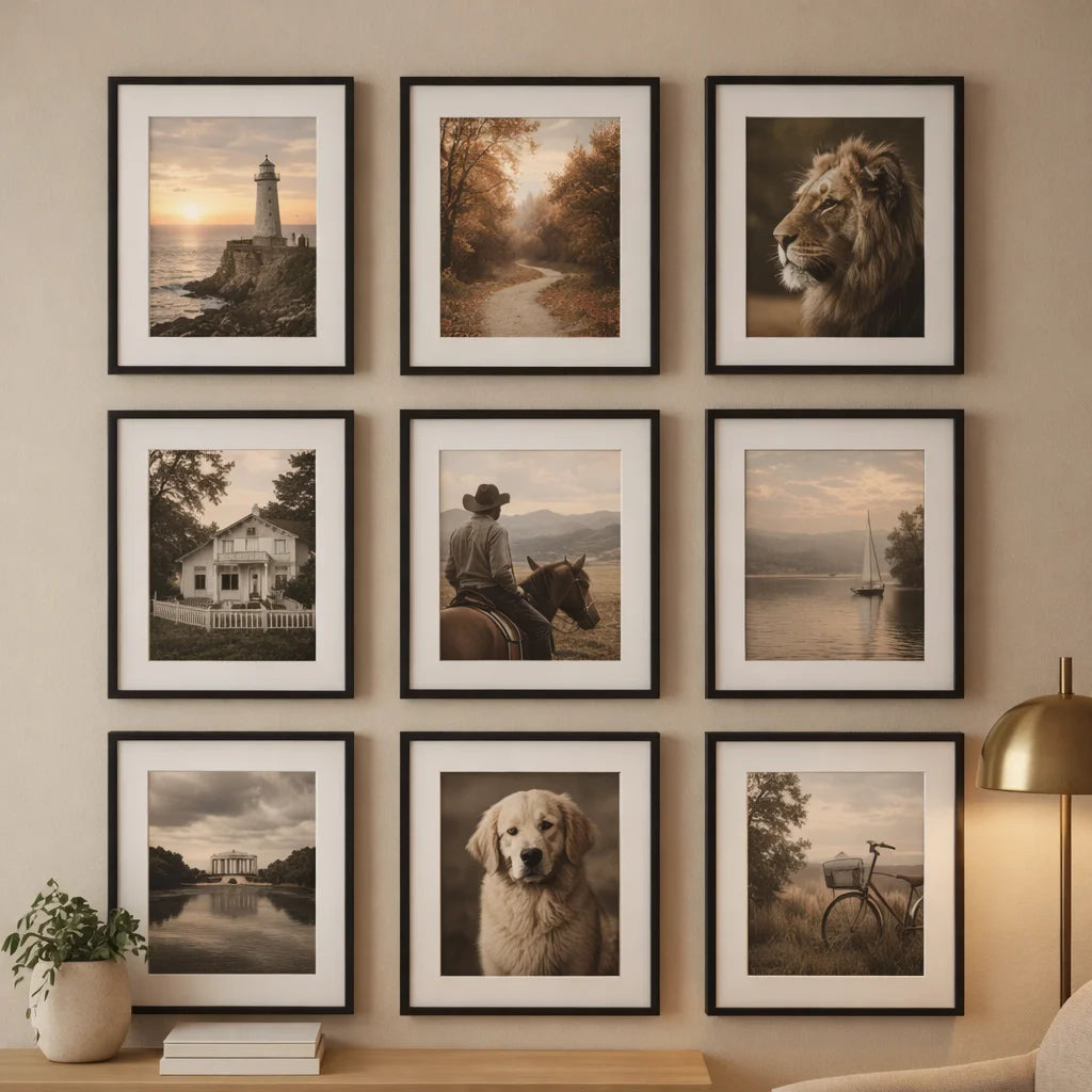Black Aluminum Gallery Frame Set of 3