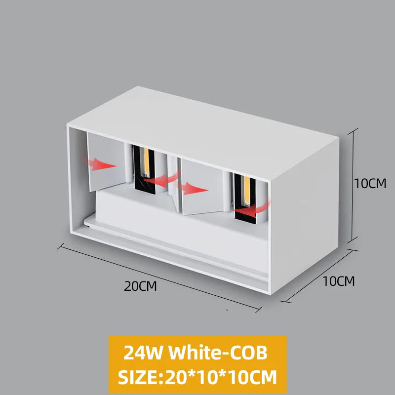 Up Down Aluminum Outdoor Wall Light