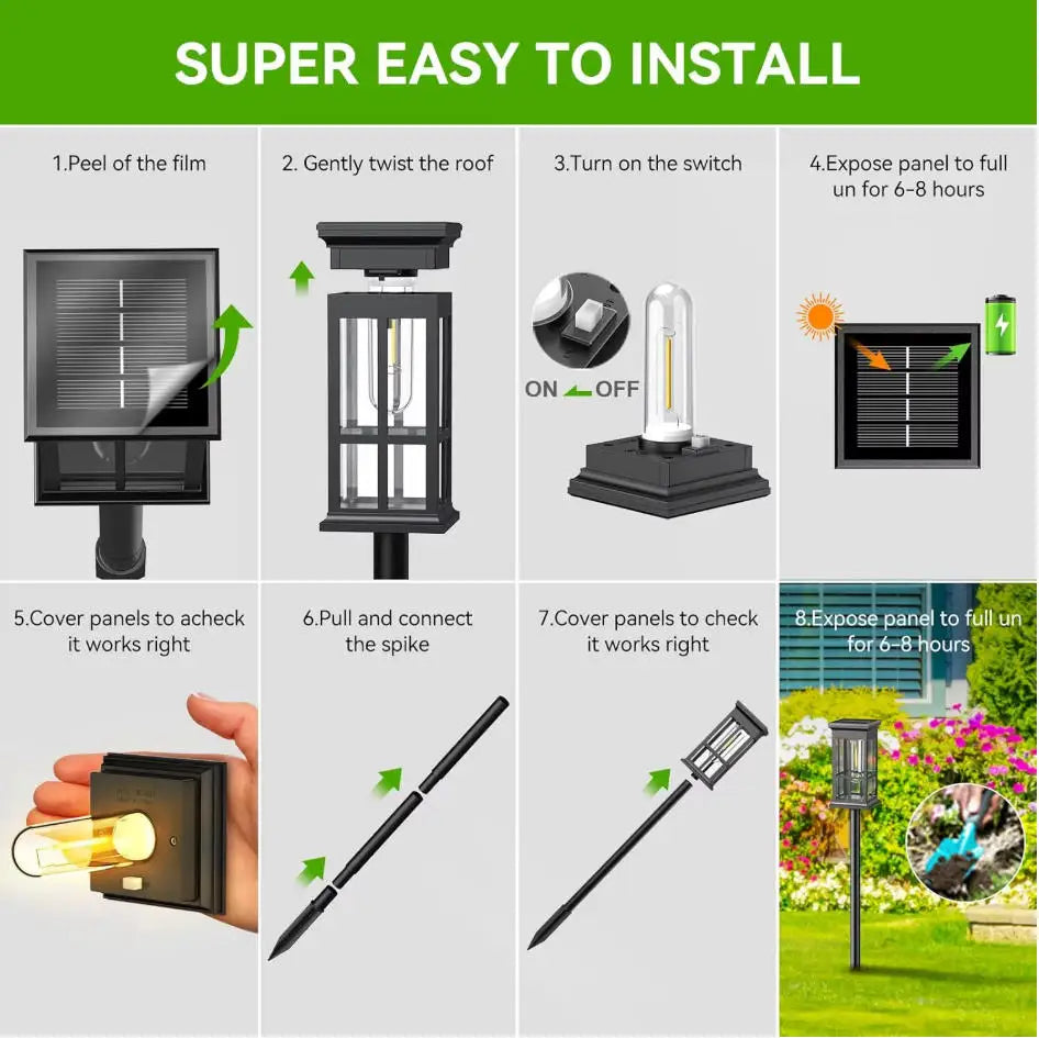 Solar Pathway Light Outdoor Solar Lamp Waterproof Landscape Lighting