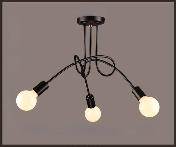 Wrought Iron Retro Cage Chandelier