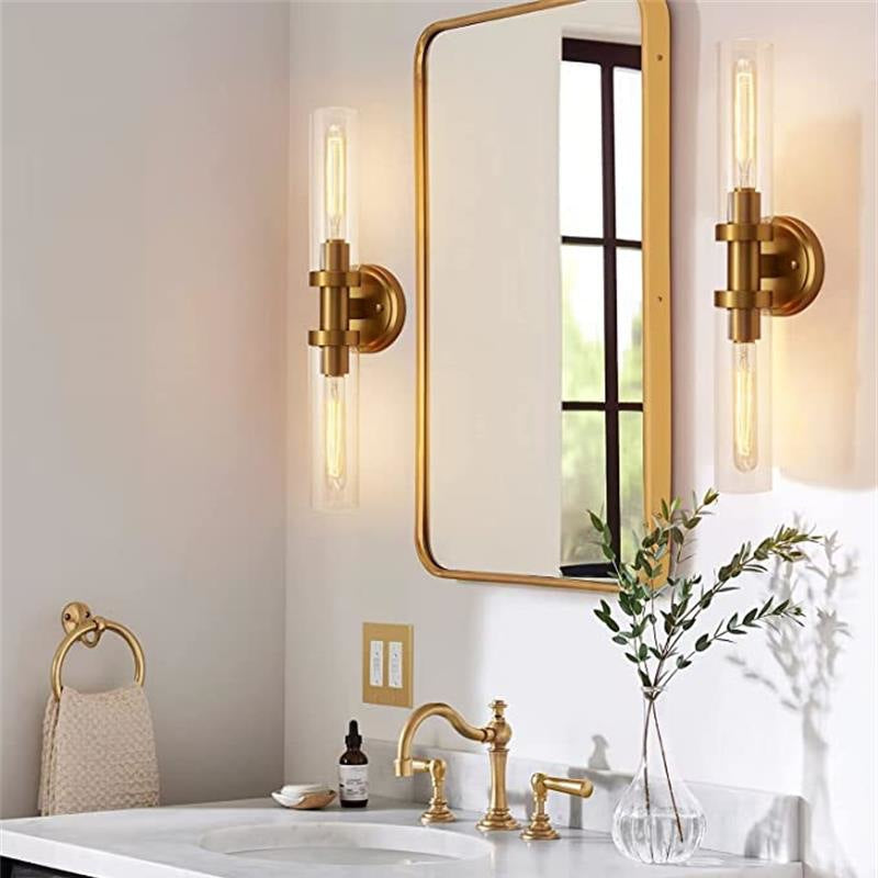 Cylinder Glass 2-Light Vanity Light