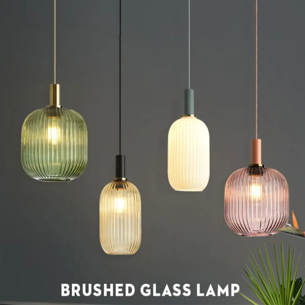 Retro Colored Glass Pendant Light