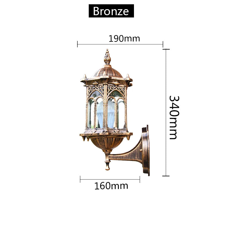 Antirust Retro Outdoor Wall Lantern