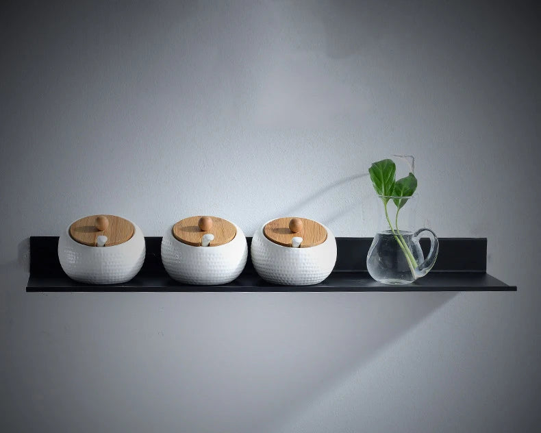 Matt Black Bathroom Wall Shelf