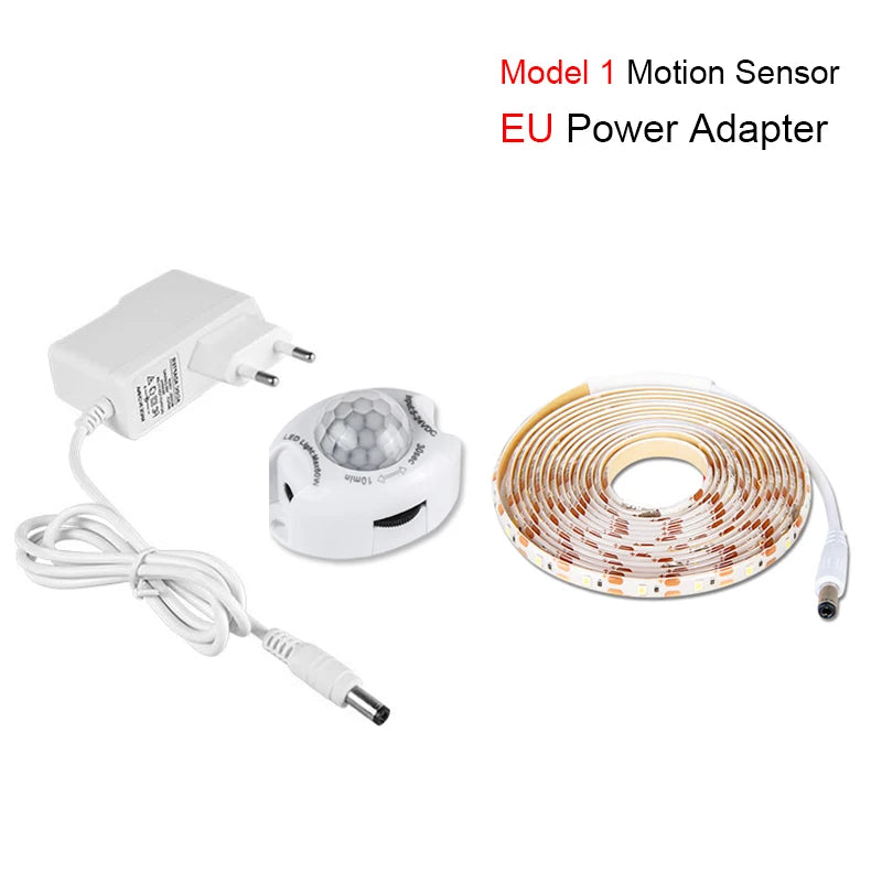 1-5m PIR Motion Sensor LED Strip Lights IP65 Waterproof DC 12V Diode