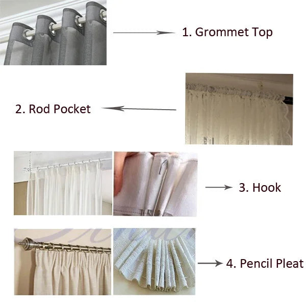 White Jacquard Window Screens Stripe Embroidered Curtains Tulle