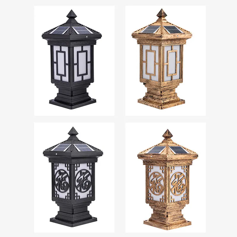 Solar LED Light Outdoor Garden Decoration Column Lamp Waterproof Street
