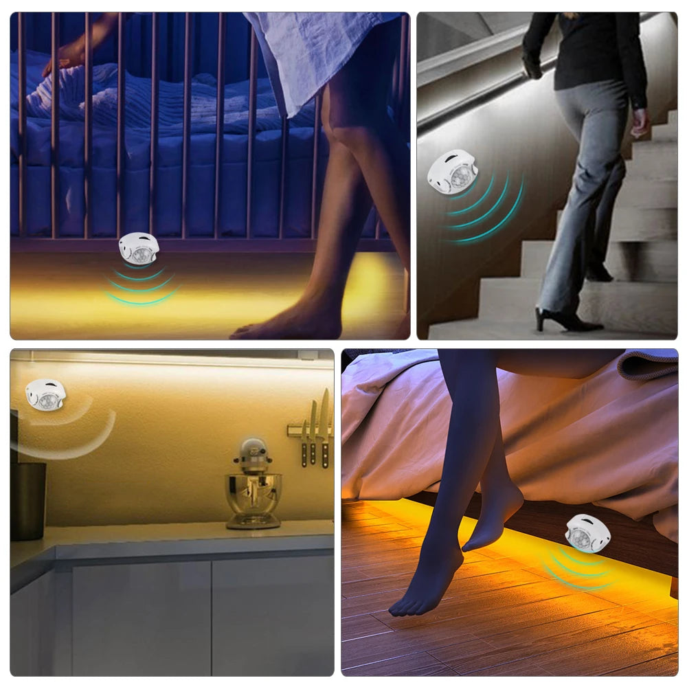 1-5m PIR Motion Sensor LED Strip Lights IP65 Waterproof DC 12V Diode