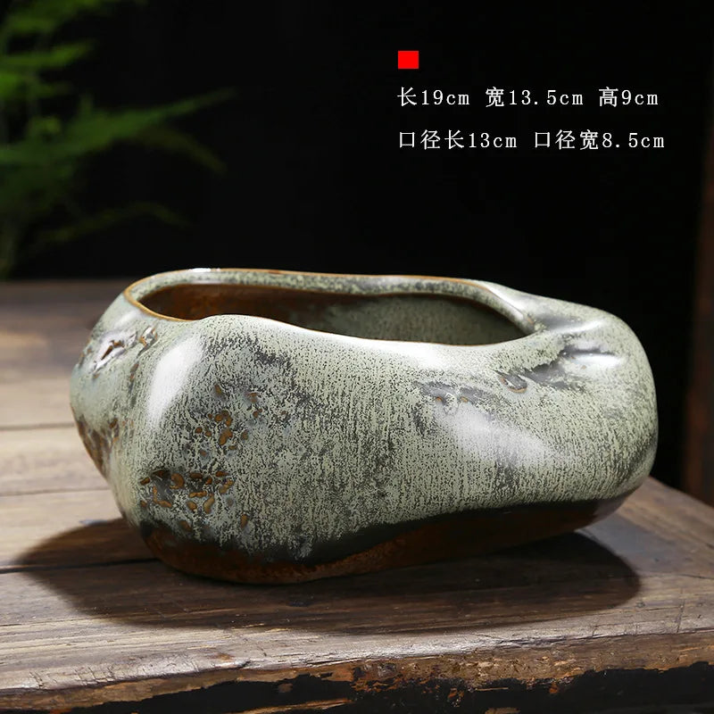 Retro Ceramic Bamboo Planter