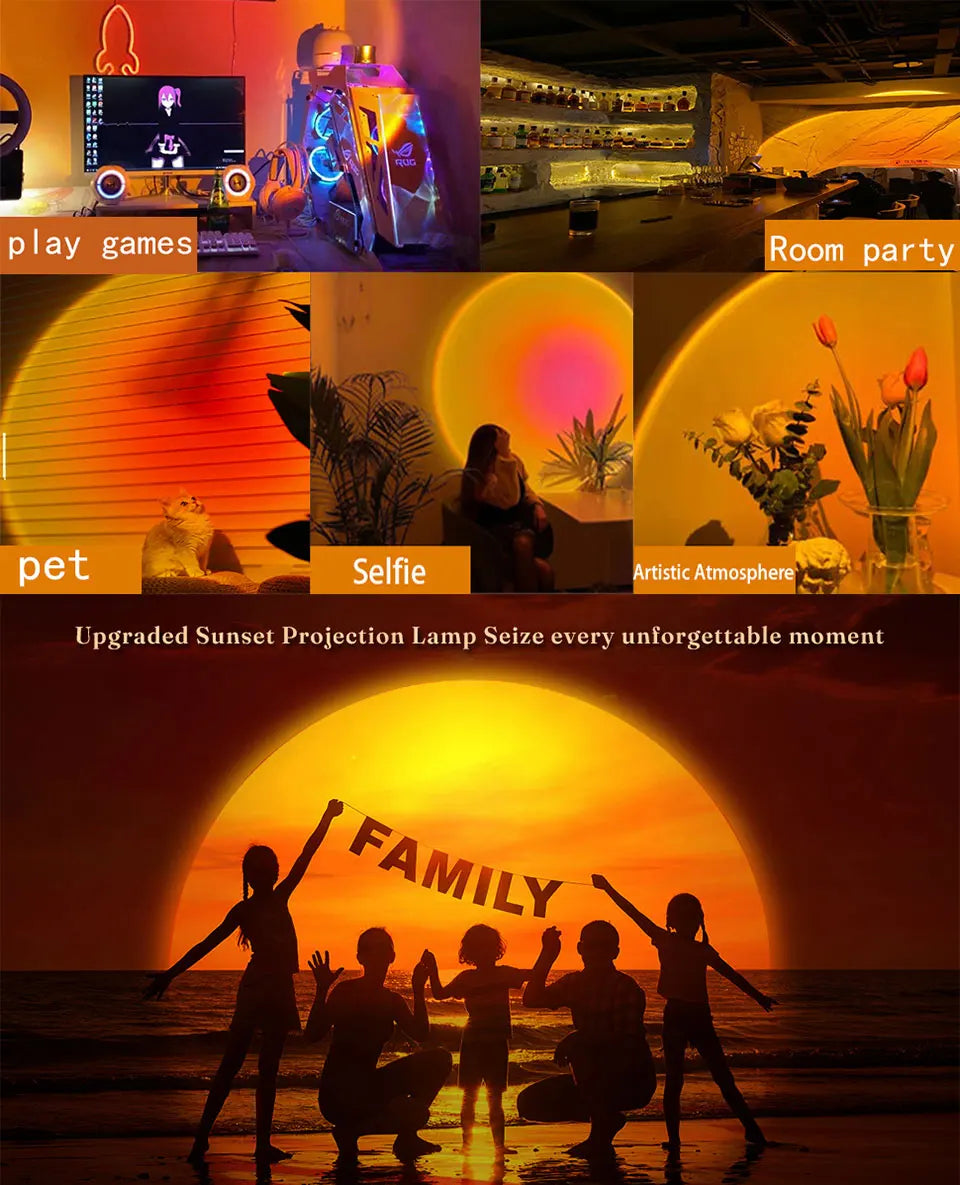 LED Sunset USB Party Projector