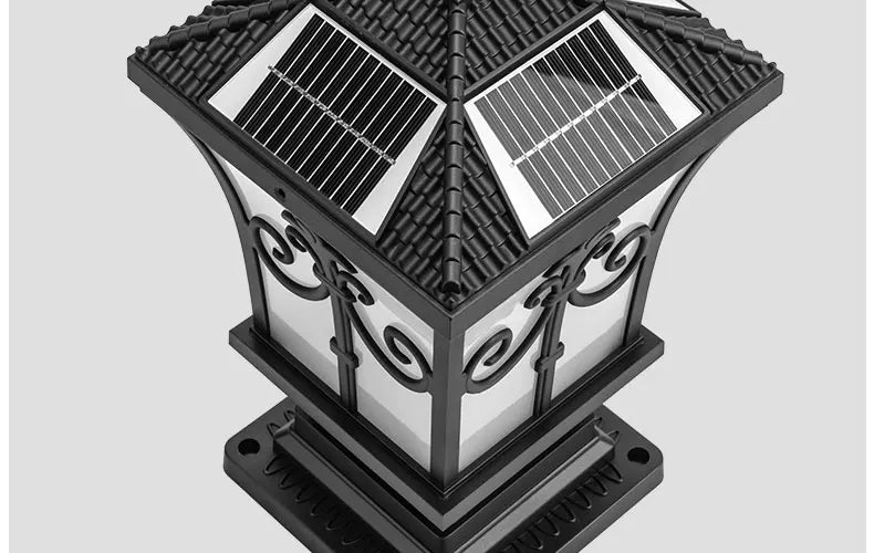 Solar LED Light Outdoor Garden Decoration Column Lamp Waterproof Street