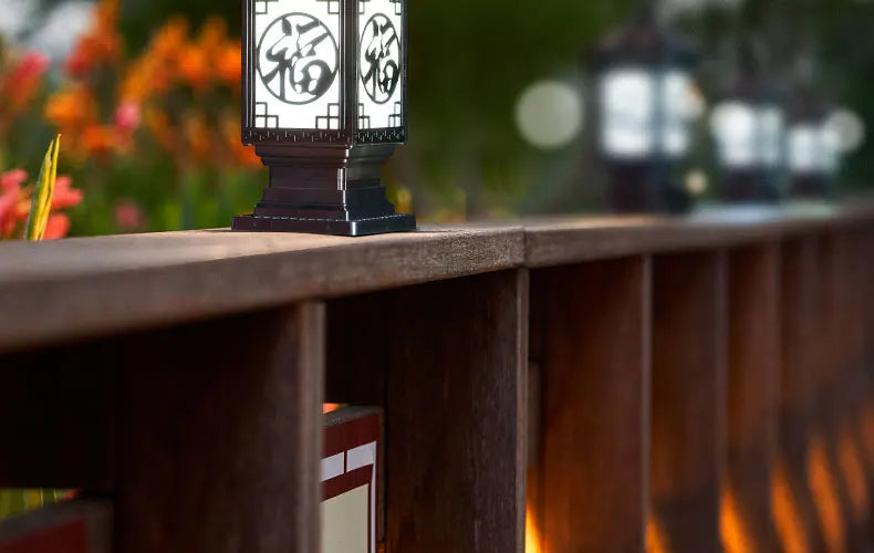 Solar LED Light Outdoor Garden Decoration Column Lamp Waterproof Street