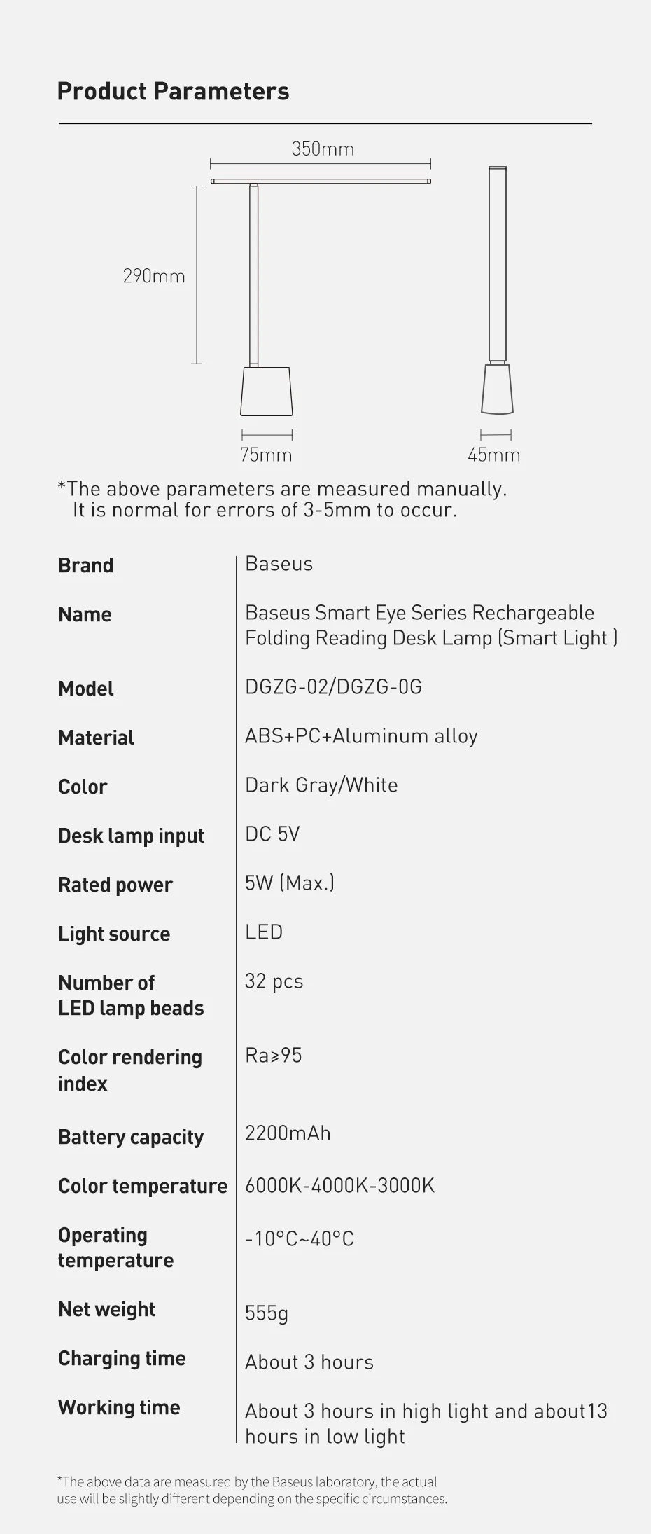 Baseus Foldable LED Desk Lamp