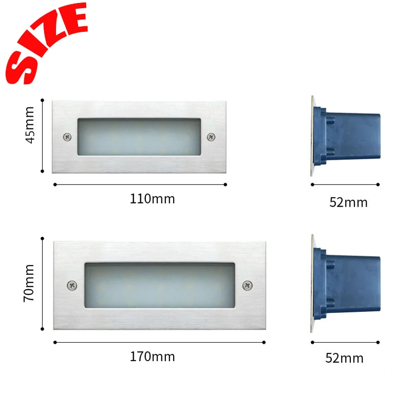 LED Deck Step Light 3W 4W Underground Lamp Recessed Stair Paitio