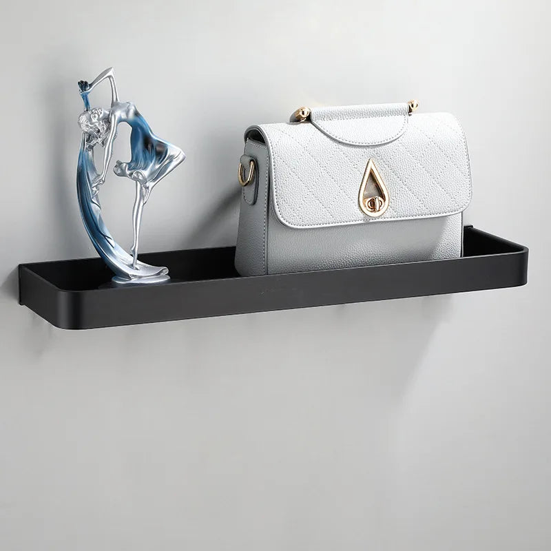 Bathroom Shelf Bath Shower Shelf Aluminum Black Bathroom Corner shelf Wall Mounted Black Aluminum Kitchen Storage holder