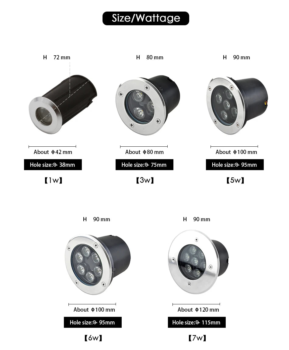 IP68 Recessed LED Underground Light