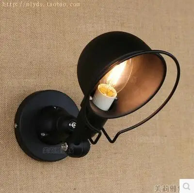 Red Loft Style Retro LED Wall Light Fixtures Adjustable Swing Arm Lamp