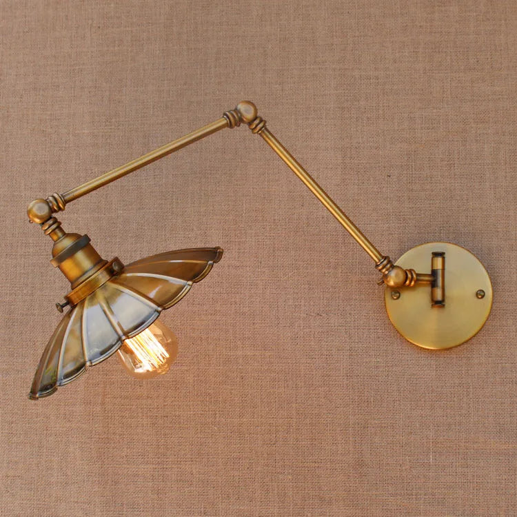 Nordic Brass Retro Loft Style Industrial Vintage Wall Lamp Adjustable