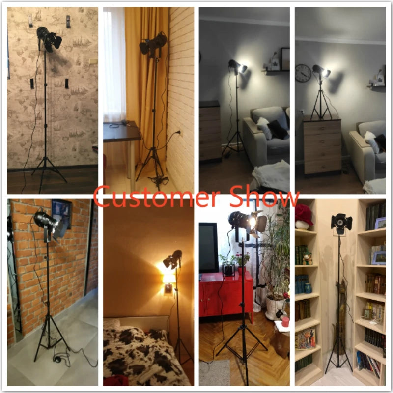 Industrial Retro Tripod Floor Lamp