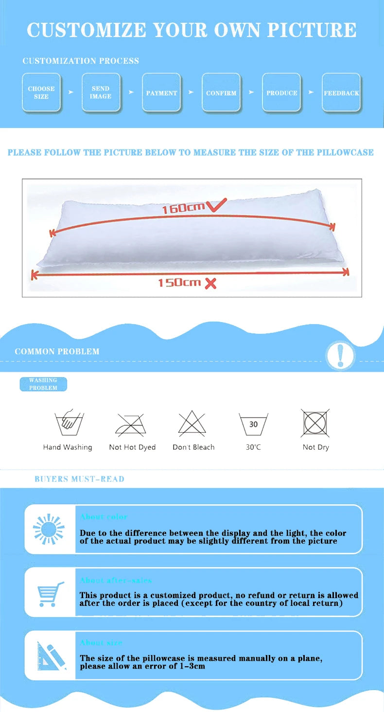 Custom Photo Body Pillowcase