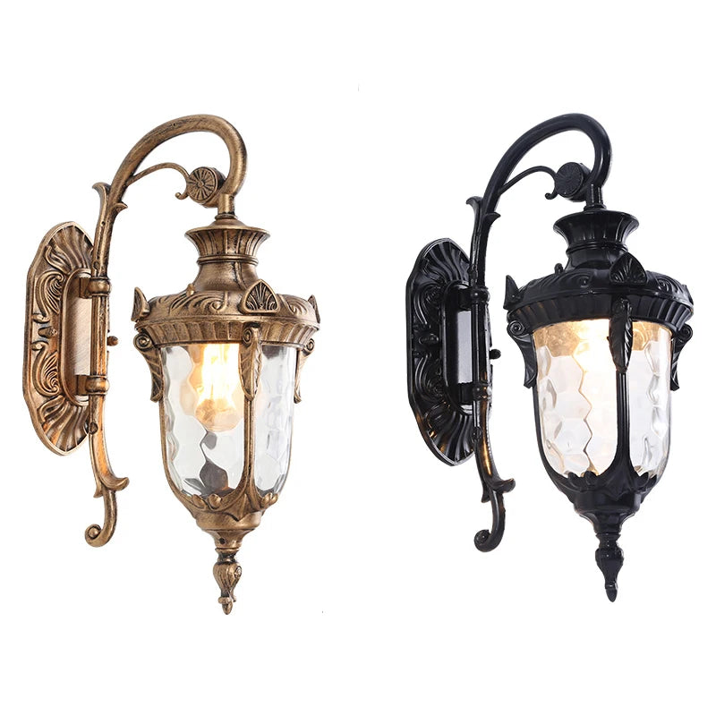 Retro Bronze Outdoor Wall Lantern