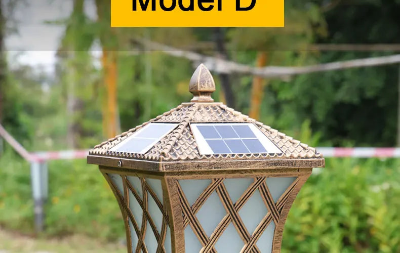 Solar LED Light Outdoor Garden Decoration Column Lamp Waterproof Street