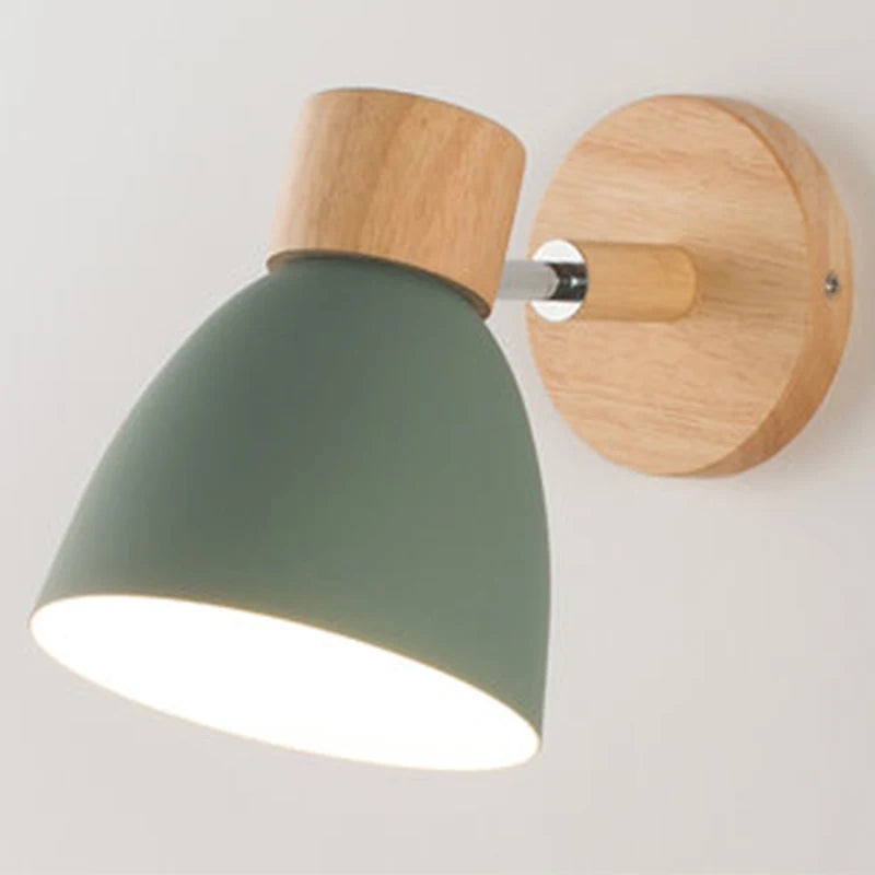 Wooden Nordic Wall Lamp With Switch Modern Wall Sconce