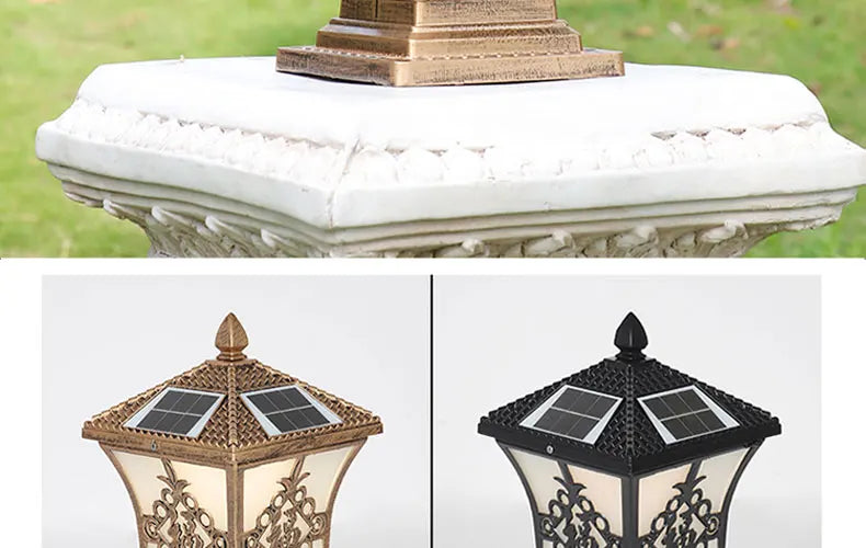 Solar LED Light Outdoor Garden Decoration Column Lamp Waterproof Street