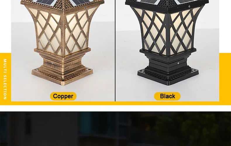 Solar LED Light Outdoor Garden Decoration Column Lamp Waterproof Street