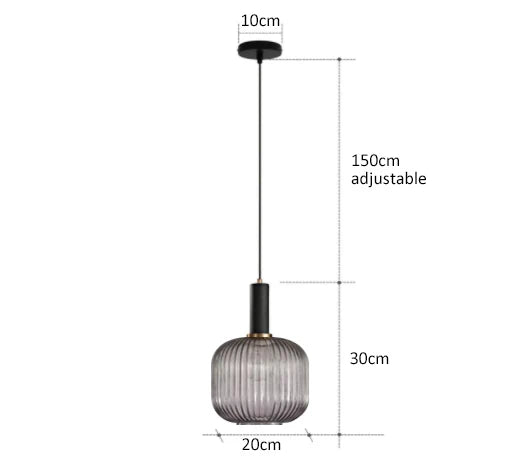 Retro Colored Glass Pendant Light