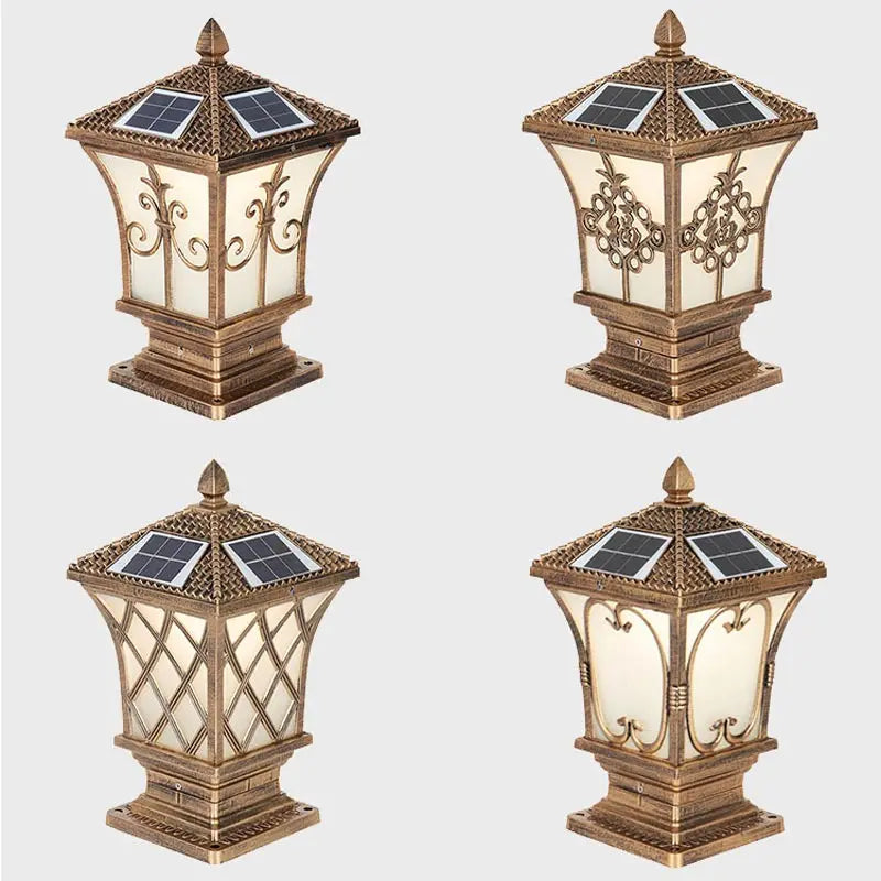 Solar LED Light Outdoor Garden Decoration Column Lamp Waterproof Street