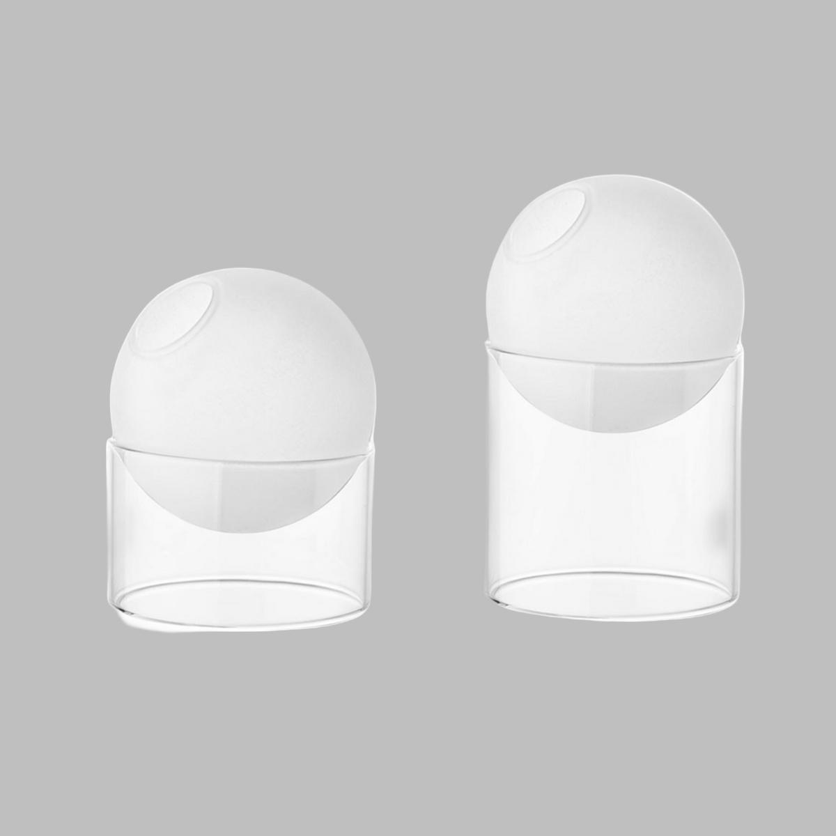 Round Borosilicate Glass Bud Vase, Colored Hydroponic Vase