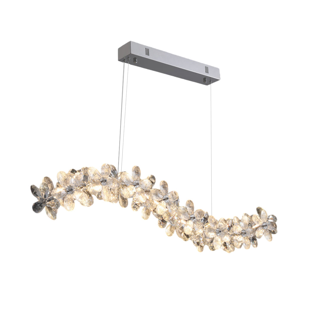 Flower Garland Crystal Chandelier, Chrome K9 Crystal Ceiling Light 10