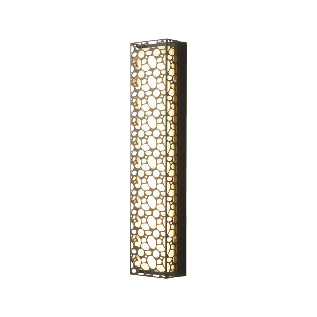 Pebble Cut Outdoor Sconce, Aluminum Up and Down Wall Light