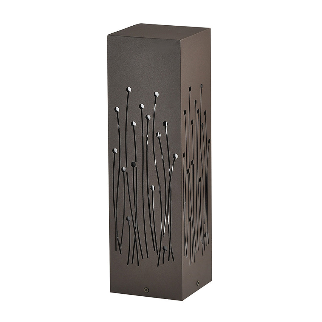 Coffee Bollard Path Light, Aluminum and Acrylic Landscape Light