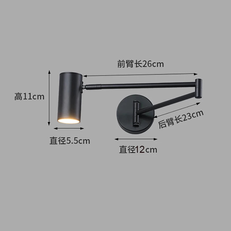 Telescopic Push Pull Wall Lamp