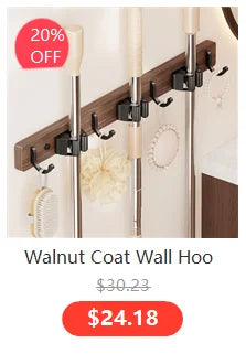 Walnut Wood Wall Coat Hook