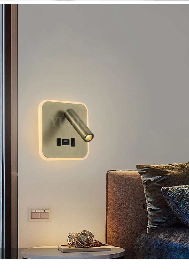 Multifunctional LED Wall Sconce With Switch
